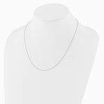 14K White Gold Adjustable 1mm Wheat Chain Necklace 22"-30" - Product Photo