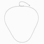 14K White Gold Adjustable 1mm Wheat Chain Necklace 22"-30" - Product Photo