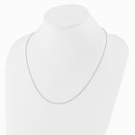 14K White Gold Adjustable 1mm Wheat Chain Necklace 22"-30" - Product Photo