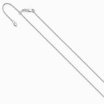14K White Gold Adjustable 1.4mm Wheat Chain Necklace 22"-30" - Product Photo