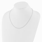 14K White Gold Adjustable 1.4mm Wheat Chain Necklace 22"-30" - Product Photo
