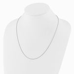 14K White Gold Adjustable 1.4mm Wheat Chain Necklace 22"-30" - Product Photo