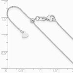 14K White Gold Adjustable 1.2mm Flat Cable Chain Necklace 22"-30" - Product Photo