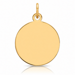 10k Plain .032 Gauge Circular Engravable Disc Charm - Lifestyle View