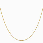 14K Yellow Gold .8 mm Diamond-Cut Wheat Chain Necklace 16"-24" - Product Photo