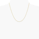 14K Yellow Gold .8 mm Diamond-Cut Wheat Chain Necklace 16"-24" - Product Photo