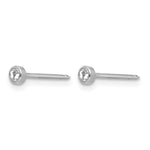 Inverness 14k White 3mm Crystal Bezel Earrings - Product Photo