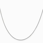 14K White Gold .7mm Box with Lobster Clasp Chain Necklace 16"-30" - Product Photo