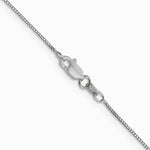 14K White Gold .7mm Box with Lobster Clasp Chain Necklace 16"-30" - Product Photo