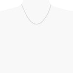 14K White Gold .7mm Box with Lobster Clasp Chain Necklace 16"-30" - Product Photo
