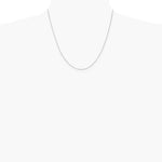 14K White Gold .7mm Box with Lobster Clasp Chain Necklace 16"-30" - Product Photo