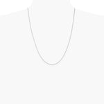 14K White Gold .7mm Box with Lobster Clasp Chain Necklace 16"-30" - Product Photo