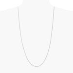 14K White Gold .7mm Box with Lobster Clasp Chain Necklace 16"-30" - Product Photo