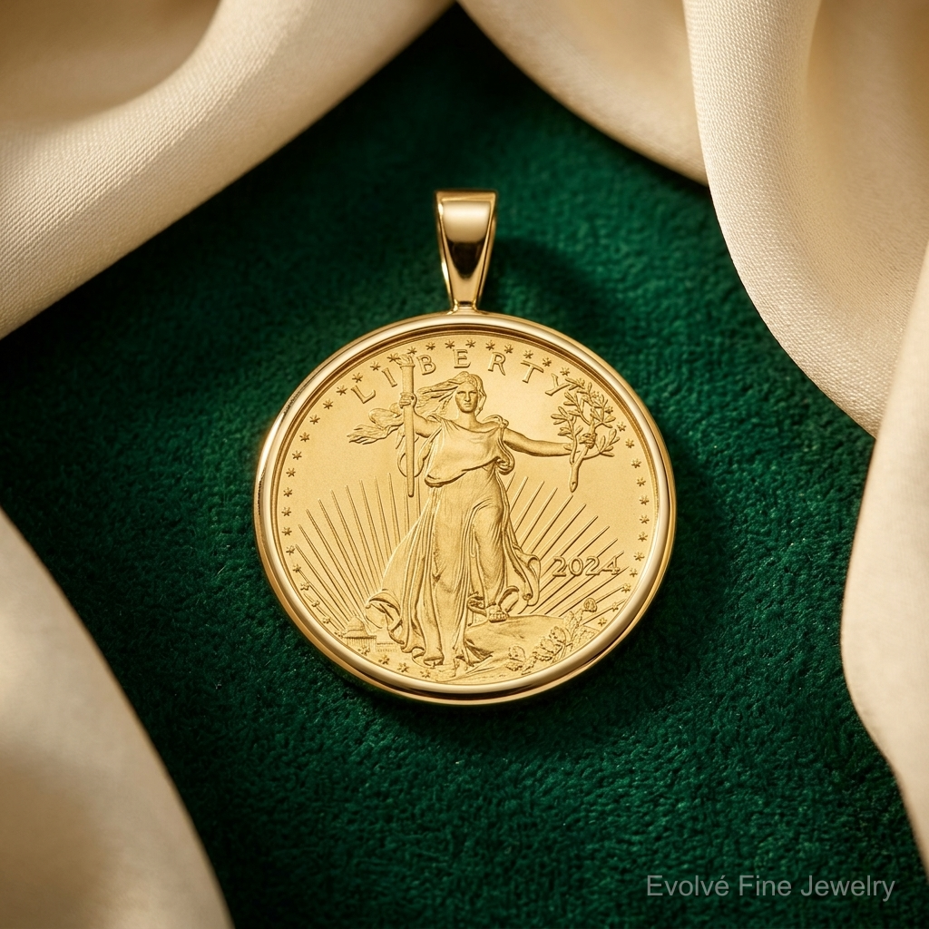 22k 1/4 oz American Eagle Coin - Lifestyle View