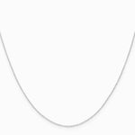 14K White Gold .4 mm Carded Cable Rope Chain Necklace 16"-24" - Product Photo