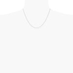 14K White Gold .4 mm Carded Cable Rope Chain Necklace 16"-24" - Product Photo