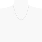 14K White Gold .4 mm Carded Cable Rope Chain Necklace 16"-24" - Product Photo