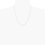 14K White Gold .4 mm Carded Cable Rope Chain Necklace 16"-24" - Product Photo