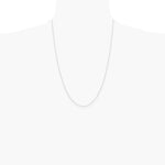14K White Gold .4 mm Carded Cable Rope Chain Necklace 16"-24" - Product Photo