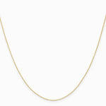 14K Yellow Gold .4 mm Carded Cable Rope Chain Necklace 16"-24" - Product Photo