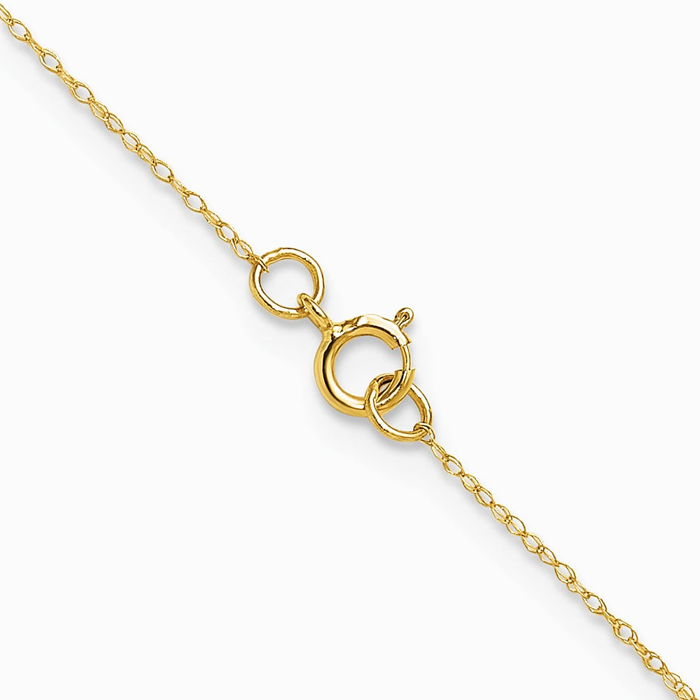 14K Yellow Gold .4 mm Carded Cable Rope Chain - Product Photo