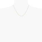 14K Yellow Gold .4 mm Carded Cable Rope Chain Necklace 16"-24" - Product Photo