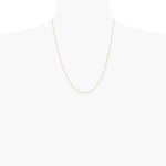 14K Yellow Gold .4 mm Carded Cable Rope Chain Necklace 16"-24" - Product Photo
