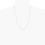 14K Yellow Gold .4 mm Carded Cable Rope Chain Necklace 16"-24" - Product Photo