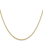 10K Yellow Gold 1.2 mm Loose Rope Chain Necklace 16"-24" - Product Photo