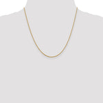 10K Yellow Gold 1.2 mm Loose Rope Chain Necklace 16"-24" - Product Photo