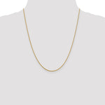 10K Yellow Gold 1.2 mm Loose Rope Chain Necklace 16"-24" - Product Photo