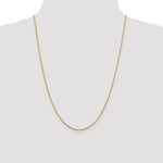 10K Yellow Gold 1.2 mm Loose Rope Chain Necklace 16"-24" - Product Photo