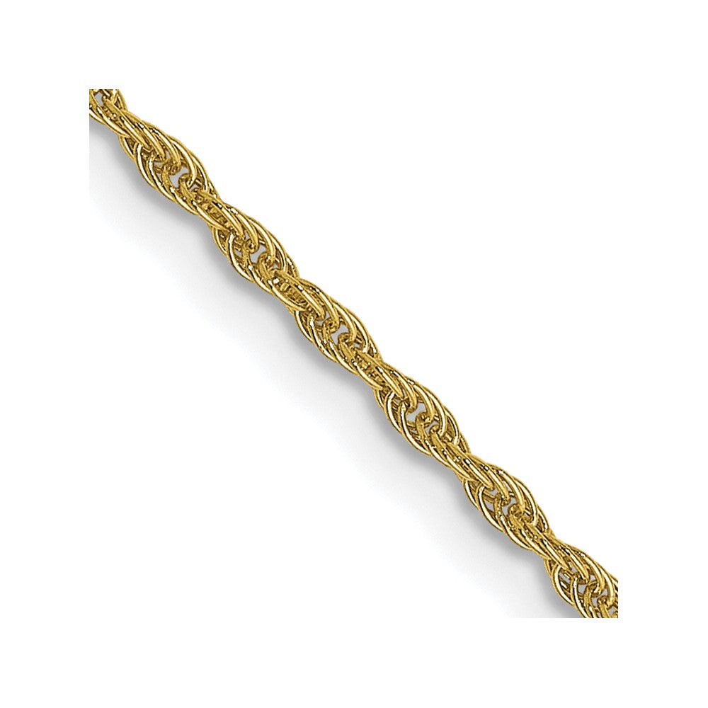 10K Yellow Gold 1.2 mm Loose Rope Chain Necklace 16"-24" - Product Photo