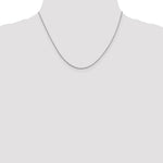 10K White Gold 1.2 mm Loose Rope Chain Necklace 16"-24" - Product Photo