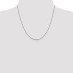 10K White Gold 1.2 mm Loose Rope Chain Necklace 16"-24" - Product Photo