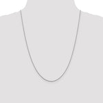 10K White Gold 1.2 mm Loose Rope Chain Necklace 16"-24" - Product Photo