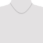 14K White Gold 1.3mm Loose Rope Chain Necklace 16"-20" - Product Photo
