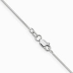 10K White Gold .7mm Box Chain Necklace 16"-24" - Product Photo
