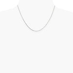 10K White Gold .7mm Box Chain Necklace 16"-24" - Product Photo