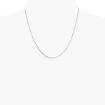 10K White Gold .7mm Box Chain Necklace 16"-24" - Product Photo
