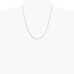 10K White Gold .7mm Box Chain Necklace 16"-24" - Product Photo