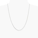 10K White Gold .7mm Box Chain Necklace 16"-24" - Product Photo