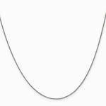 10K White Gold .85mm Spiga Chain Necklace 16"-24" - Product Photo