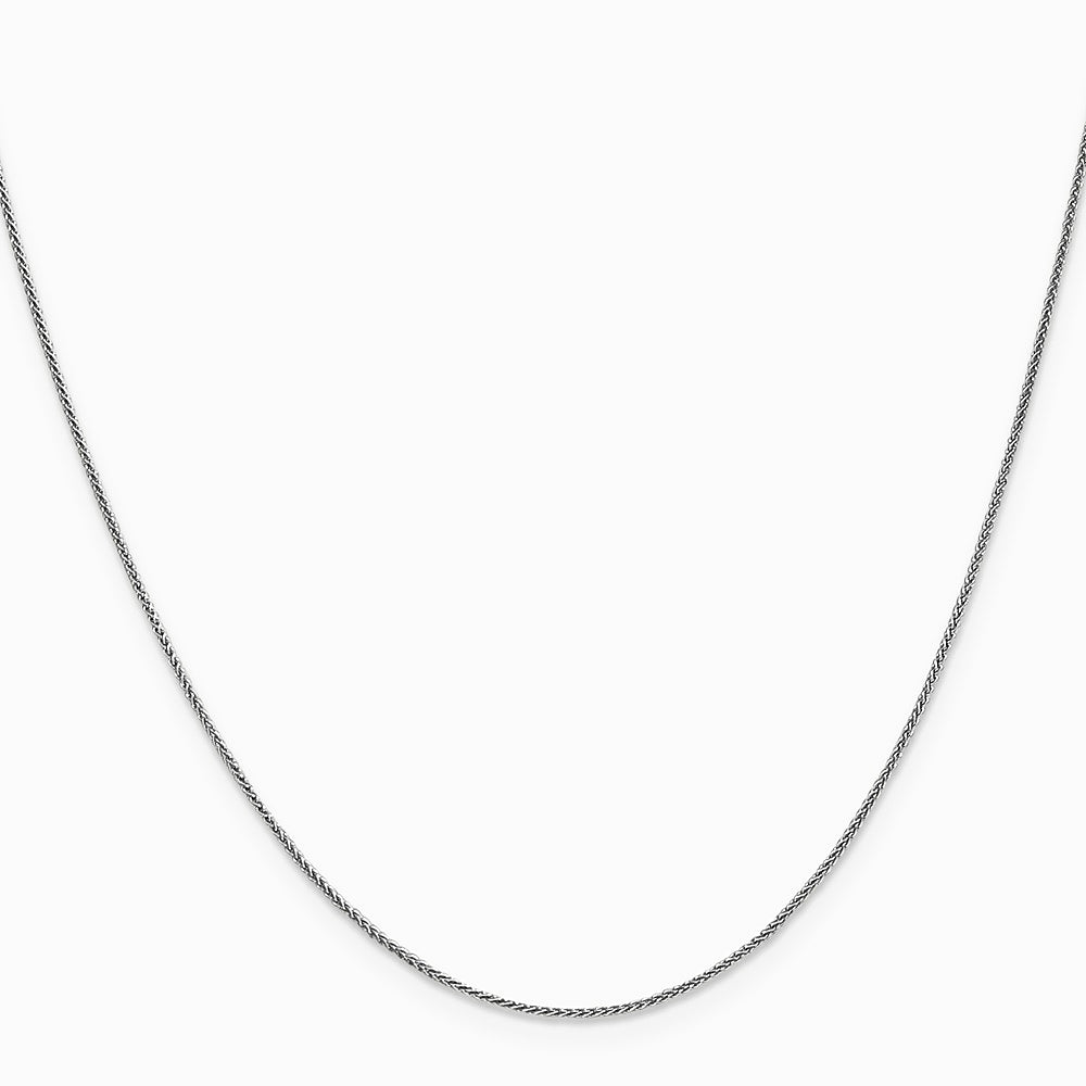 10K White Gold .85mm Spiga Chain Necklace 16"-24" - Product Photo