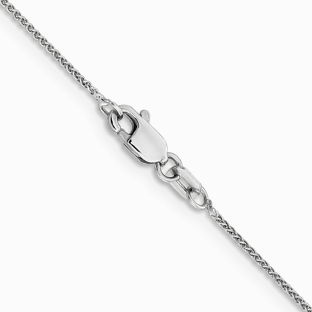 10K White Gold .85mm Spiga Chain Necklace 16"-24" - Product Photo