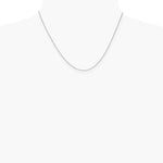 10K White Gold .85mm Spiga Chain Necklace 16"-24" - Product Photo