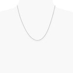 10K White Gold .85mm Spiga Chain Necklace 16"-24" - Product Photo