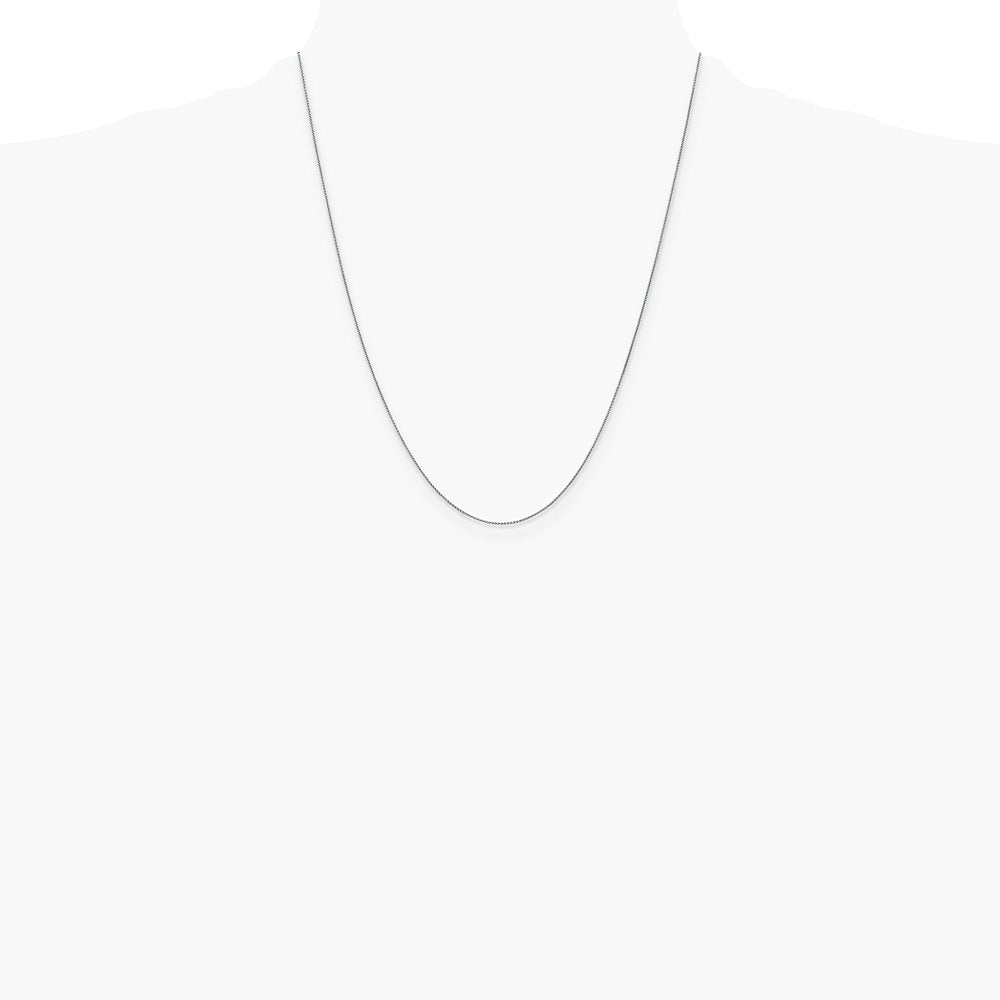 10K White Gold .85mm Spiga Chain Necklace 16"-24" - Product Photo
