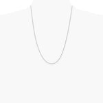 10K White Gold .85mm Spiga Chain Necklace 16"-24" - Product Photo