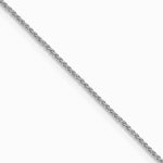 10K White Gold .85mm Spiga Chain Necklace 16"-24" - Product Photo